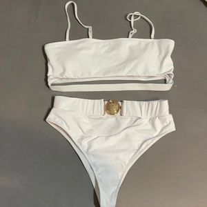 White 2 piece bikini